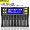 戶外行動電源實體店面｜（免運台灣新莊現貨）Liitokala18650/26650鋰電池充電器3.7V多功能8槽智慧快充鎳氫/鎳鎘AA｜音響王國